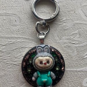 Handmade Kawaii “Labubu” Bag Charm/Key Chain with Rhinestones